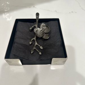 Michael aram black orchid napkin holder